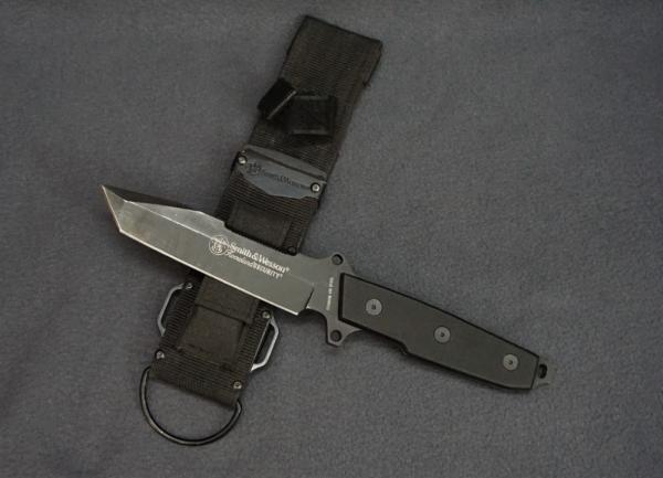++ SMITH & WESSON HOMELAND SECURITY 1ST PRODUCTION RUN TITANIUM STEEL FIXED BLADE KNIFE CKSUR4 ++