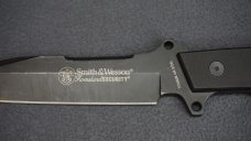 ++ SMITH & WESSON HOMELAND SECURITY 1ST PRODUCTION RUN TITANIUM STEEL FIXED BLADE KNIFE CKSUR4 ++
