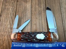 Cattaraugus (A.G.Russell) Sleeveboard Whittler Brown Jigged Bone Seki Japan