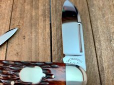 Cattaraugus (A.G.Russell) Sleeveboard Whittler Brown Jigged Bone Seki Japan
