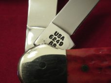 Case XX Red Bone Copperhead with Year Shield Pattern # 6249 SS