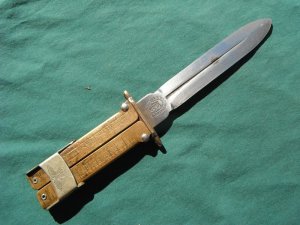 VINTAGE GERMAN WORLD WAR ll "style" Hidden blade BLADE, marked Solingen, But Might be a REPRODUCTION