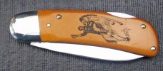 Schrade SC504 – Andrew Jackson Scrimshaw on Micarta 