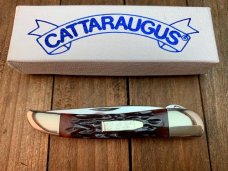 Cattaraugus (A.G.Russell) Toothpick in Brown Jigged Bone Made in Seki Japan