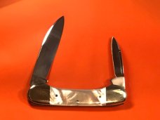 Fight'n Rooster 2 Blade Butterbean Knife w/ Mother of Pearl Handles & Blade Etch Red Rooster Fight'n Rooster 2 Blade Butterbean Knife w/ Mother of Pearl Handles & Blade Etch Red Rooster