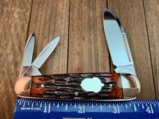 Cattaraugus (A.G.Russell)  Sleeveboard Whittler in Gorgeous Brown Jigged Bone Seki Made