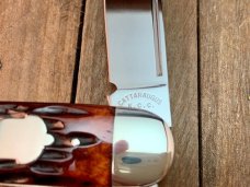 Cattaraugus (A.G.Russell)  Sleeveboard Whittler in Gorgeous Brown Jigged Bone Seki Made