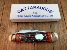 Cattaraugus (A.G.Russell)  Sleeveboard Whittler in Gorgeous Brown Jigged Bone Seki Made