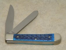 Boker Germany Blue Bone World War II Commemorative "Midway" Trapper Knife in Box c.1992 Boker Germany Blue Bone World War II Commemorative "Midway" Trapper Knife in Box c.1992