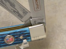 Boker Germany Blue Bone World War II Commemorative "Midway" Trapper Knife in Box c.1992 Boker Germany Blue Bone World War II Commemorative "Midway" Trapper Knife in Box c.1992
