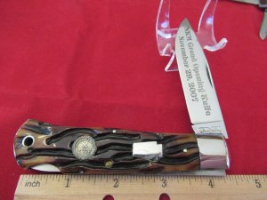 Schatt & Morgan Worm Grooved  Large Folding Lock Back Hunter 