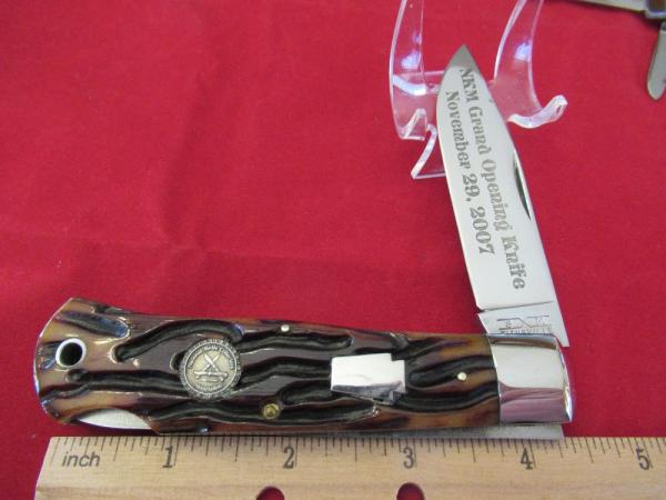 Schatt & Morgan Worm Grooved  Large Folding Lock Back Hunter 