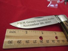 Schatt & Morgan Worm Grooved  Large Folding Lock Back Hunter 