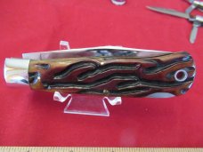 Schatt & Morgan Worm Grooved  Large Folding Lock Back Hunter 