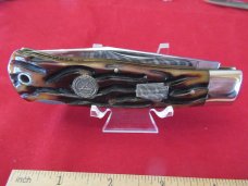 Schatt & Morgan Worm Grooved  Large Folding Lock Back Hunter 