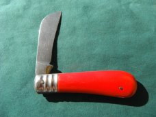 Vintage Jowika, Republic of Ireland folding pocket knife. Hawk-bill folding pocket knife (RED) Vintage Jowika, Republic of Ireland folding pocket knife. Hawk-bill folding pocket knife (RED)