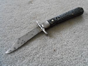 Vintage Auto Schrade Cutlery Walden NY Swing Guard Knife