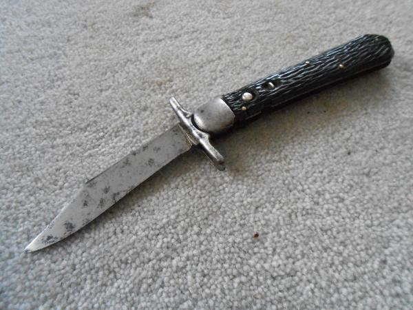 Vintage Auto Schrade Cutlery Walden NY Swing Guard Knife