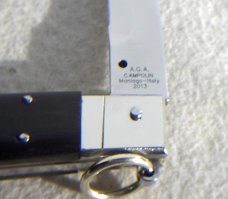 NOS 2013 ITALIAN 12" A.G.A. SICILIANO AFRICAN EBONY WOOD 4 MILLIMETER BAYONET BLADE- W/LEATHER POUCH