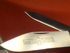Queen Cutlery 2 Blade Barlow Pocket Knife w/ Beautiful Blue Bone Handles -#69 1/2 -NOS +Orig Box Queen Cutlery 2 Blade Barlow Pocket Knife w/ Beautiful Blue Bone Handles -#69 1/2 -NOS +Orig Box