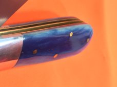 Queen Cutlery 2 Blade Barlow Pocket Knife w/ Beautiful Blue Bone Handles -#69 1/2 -NOS +Orig Box Queen Cutlery 2 Blade Barlow Pocket Knife w/ Beautiful Blue Bone Handles -#69 1/2 -NOS +Orig Box