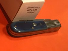 Queen Cutlery 2 Blade Barlow Pocket Knife w/ Beautiful Blue Bone Handles -#69 1/2 -NOS +Orig Box Queen Cutlery 2 Blade Barlow Pocket Knife w/ Beautiful Blue Bone Handles -#69 1/2 -NOS +Orig Box