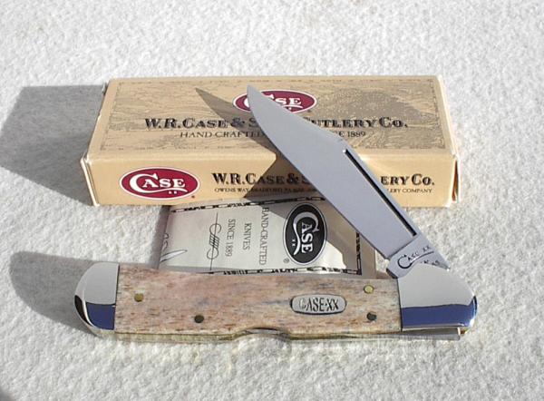 CASE XX USA 1998 LARGE COPPERLOCK #61549L APPALOOSA BONE KNIFE CASE XX USA 1998 LARGE COPPERLOCK #61549L APPALOOSA BONE KNIFE