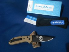 Benchmade 551BKSN-AS GRIPTILIAN Special edition custom laser markings AmericanSnipers.org logo Skull