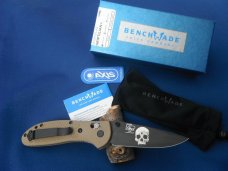Benchmade 551BKSN-AS GRIPTILIAN Special edition custom laser markings AmericanSnipers.org logo Skull