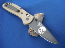 Benchmade 551BKSN-AS GRIPTILIAN Special edition custom laser markings AmericanSnipers.org logo Skull