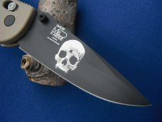 Benchmade 551BKSN-AS GRIPTILIAN Special edition custom laser markings AmericanSnipers.org logo Skull