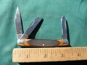 SCHRADE USA OLD TIMER 34OT MIDDLEMAN STOCKMAN CARBON STEEL FOLDING POCKET KNIFE