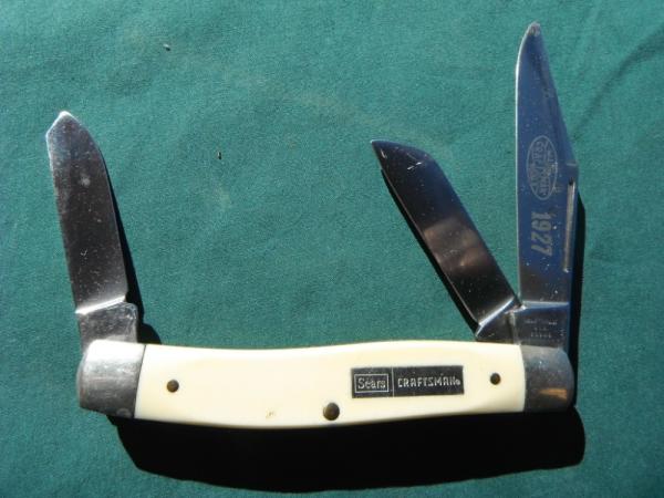 VINTAGE Craftsman USA 95044 STOCKMAN FOLDING POCKET KNIFE 1927 etching on blade VINTAGE Craftsman USA 95044 STOCKMAN FOLDING POCKET KNIFE 1927 etching on blade