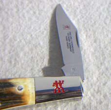 ZWILLING J. A. HENCKLES SOLINGEN GERMANY HK-14-S GENUINE STAG 1-BLADE BARLOW