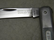 Maher & Grosh Big Chief Made by Queen SS Cast Aluminum Daddy Barlow Knife