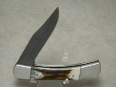 Parker Edwards Alabama USA Bone Damascus ABCA Lmtd. Edition Lockback Knife c.1985 Parker Edwards Alabama USA Bone Damascus ABCA Lmtd. Edition Lockback Knife c.1985