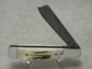 Parker Edwards Alabama, USA Stag Damascus One Arm Razor Knife 