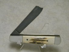 Parker Edwards Alabama, USA Stag Damascus One Arm Razor Knife Parker Edwards Alabama, USA Stag Damascus One Arm Razor Knife