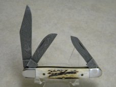 Parker Edwards Alabama USA Damascus Stag Stockman Knife Parker Edwards Alabama USA Damascus Stag Stockman Knife