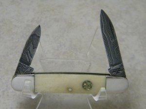 Parker USA Damascus Smooth Bone Pen Knife 