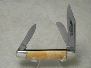 Parker Cut Co Eagle Brand Cutlery Smooth Bone Stockman Knife 
