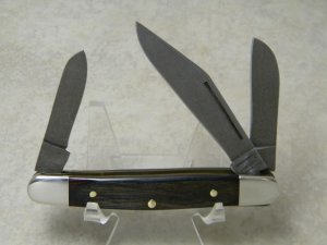 Parker Edwards Alabama USA Damascus Wood Stockman Knife 