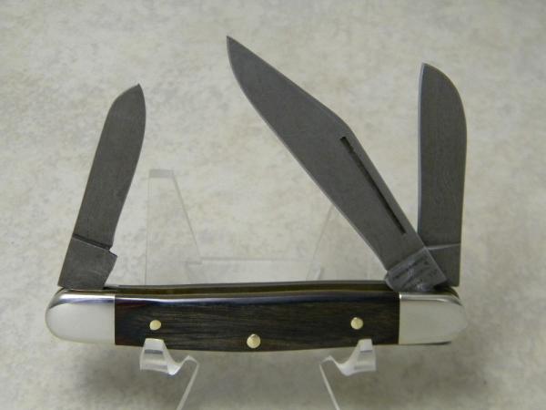 Parker Edwards Alabama USA Damascus Wood Stockman Knife 