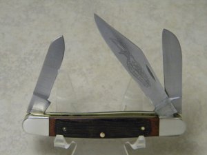 Parker Edwards Alabama USA Eagle Brand 95143 Wood Stockman Knife 