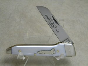 Parker Cut Co Space Shuttle Columbia Mother of Pearl Pen Knife April 12-1981