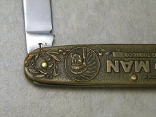 Kutmaster Utica NY USA V Brass Red Man Chewing Tobacco Advertising Pen Knife Kutmaster Utica NY USA V Brass Red Man Chewing Tobacco Advertising Pen Knife
