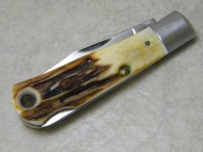 Bowen USA "A Bowen Knife" Atlanta USA Stag R 1306B Lockback Knife 
