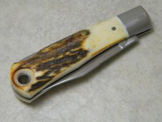 Bowen USA "A Bowen Knife" Atlanta USA Stag R 1306B Lockback Knife 
