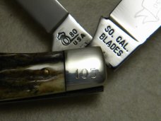 So. Cal Blades by Queen 80 USA 1 of 150 Stag Gunstock Knife 1980 So. Cal Blades by Queen 80 USA 1 of 150 Stag Gunstock Knife 1980