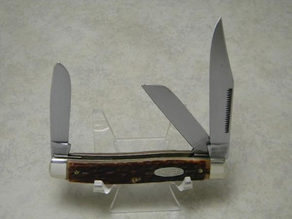 Bower Ru-Ko Solingen Germany Jigged Bone Medium Stockman Knife Bower Ru-Ko Solingen Germany Jigged Bone Medium Stockman Knife